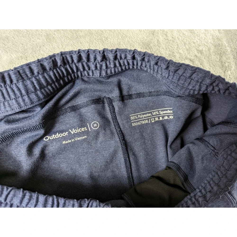 Outdoor Voices Jogger Pants Mens Medium Blue Cloudknit Stretch Drawstring
